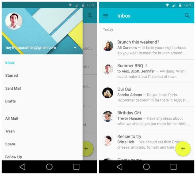 Android L email
