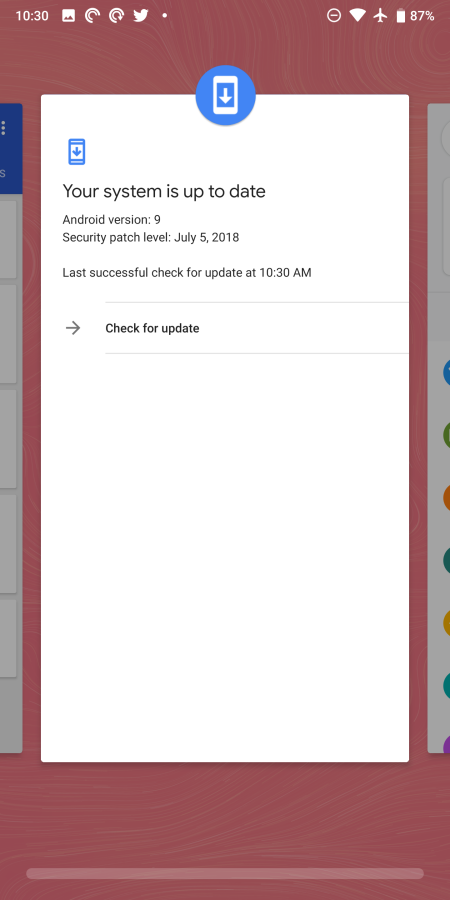 Android P Developer Previe 4 slider