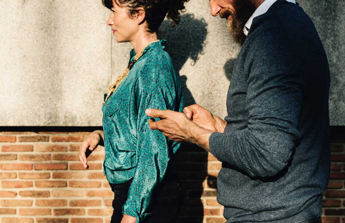 lopen met een smartphone