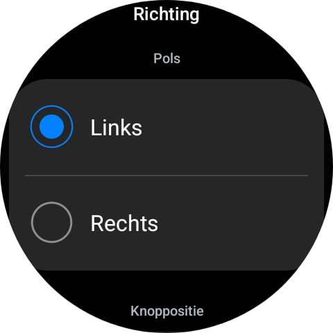 Samsung Galaxy Watch pols kiezen