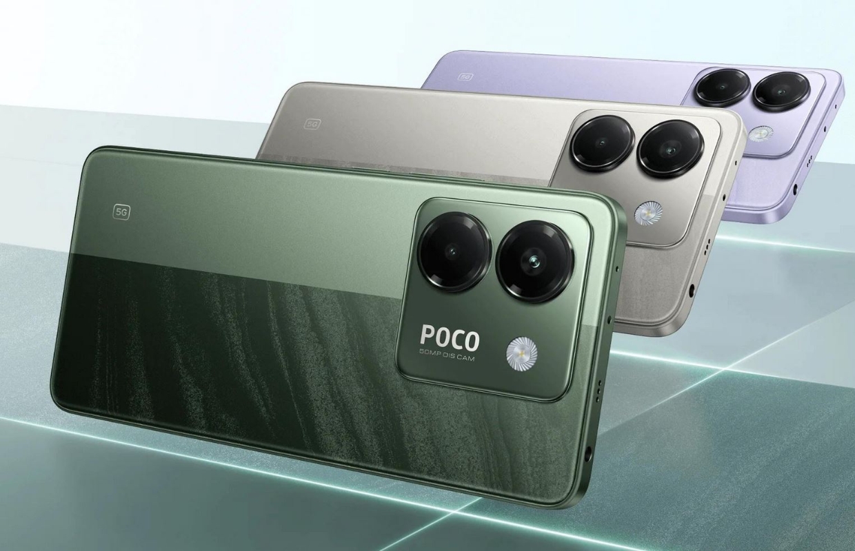 de kleuropties voor de Poco M7 Pro smartphone.