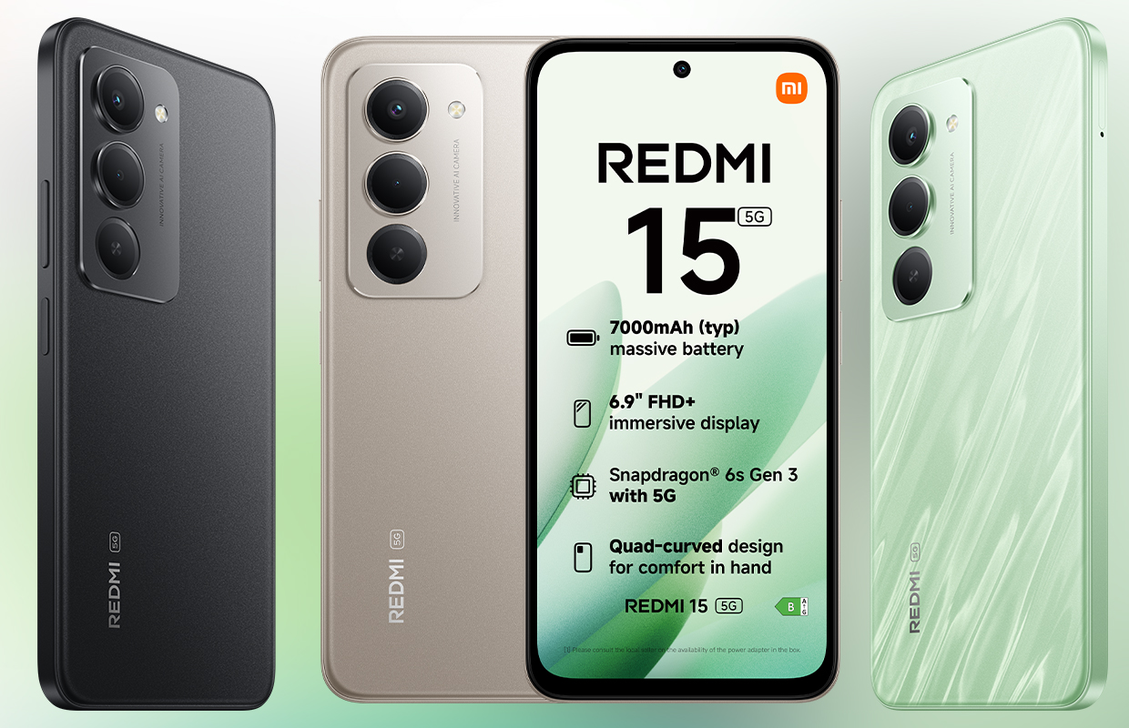 Xiaomi kondigt Redmi 15 aan met grote batterij, maar kleine prijs